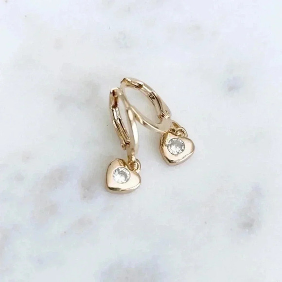 Heart Hoops Earrings - Picture 1 of 2